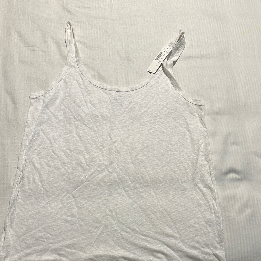 Women's White Tank Top J. Crew Linen